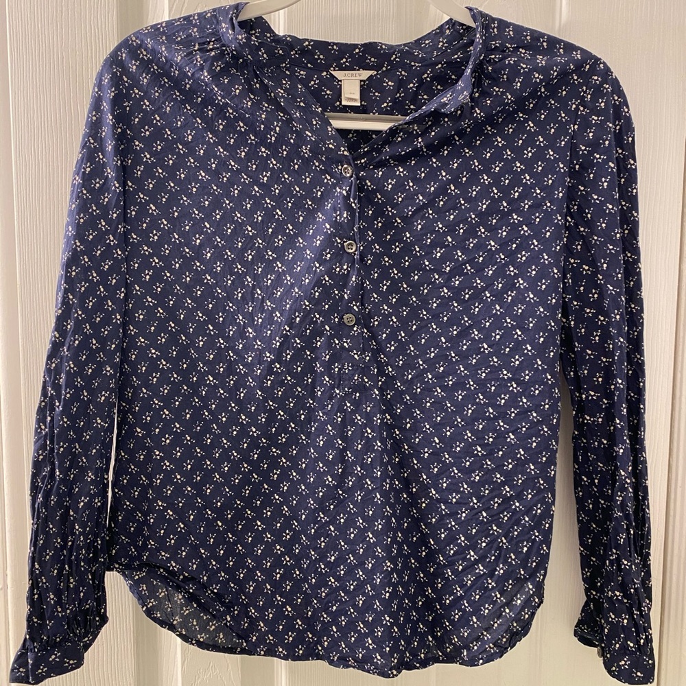 J Crew Navy Blue Button down - 00
